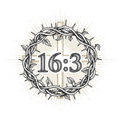 16:3 Faith Crown — AOP Hoodie