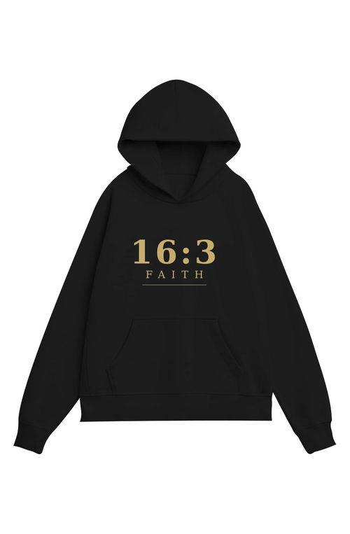 163 Faith Monogram Embroidery hoodie