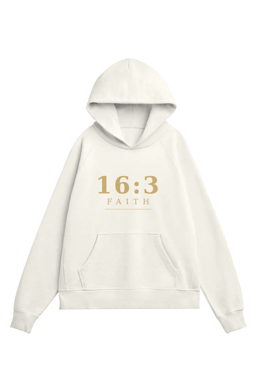 163 Faith Monogram Embroidery hoodie