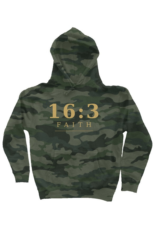 163 Faith Camo Embroidered Hoodie
