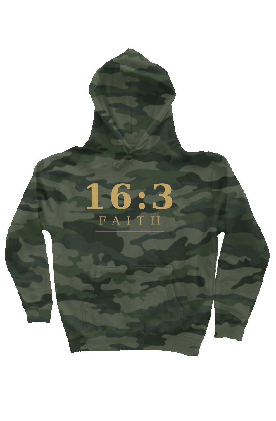163 Faith Camo Embroidered Hoodie
