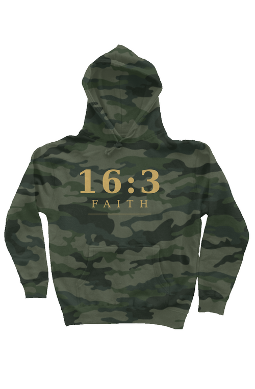 163 Faith Camo Embroidered Hoodie