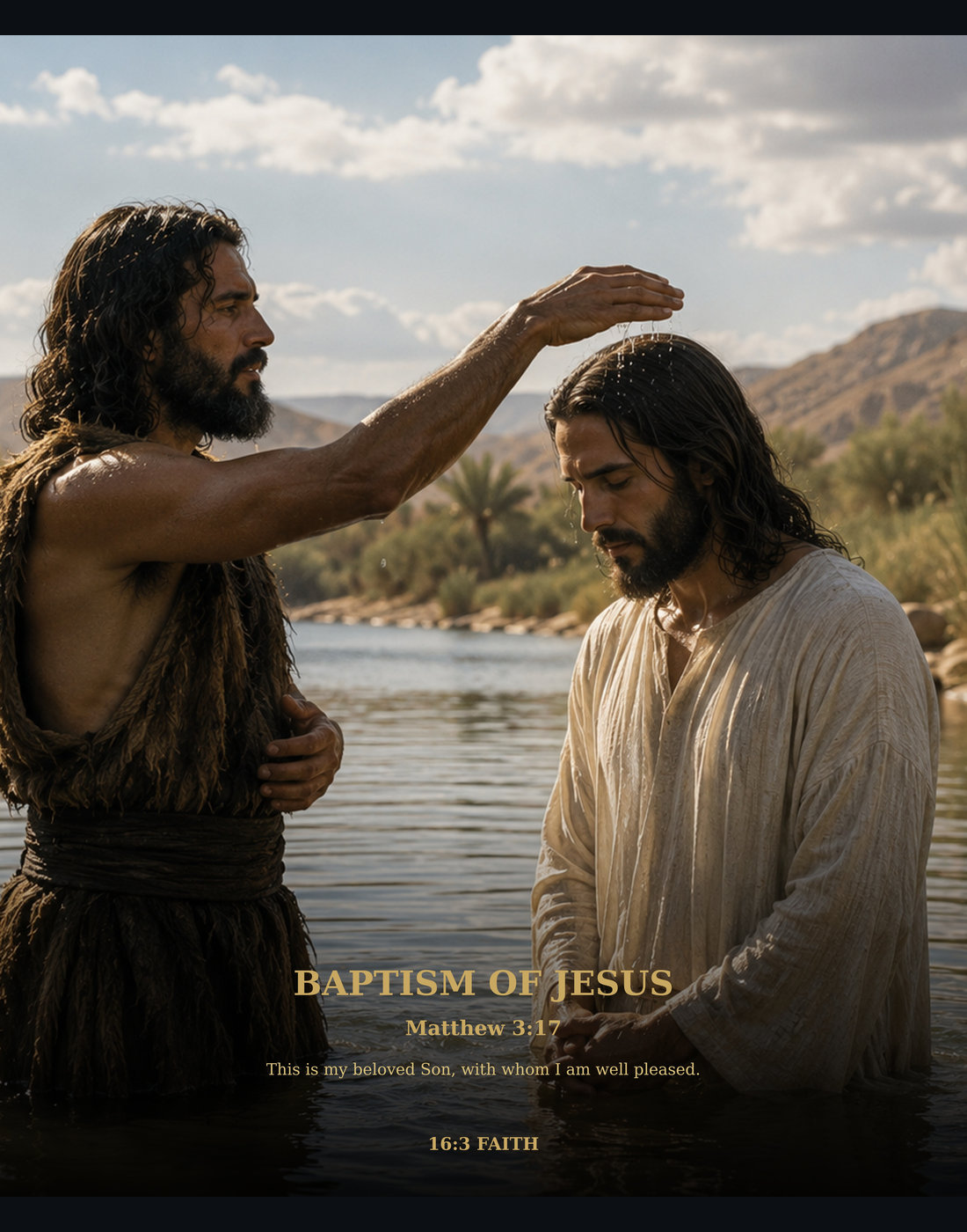 Baptism of Jesus Sherpa Blanket