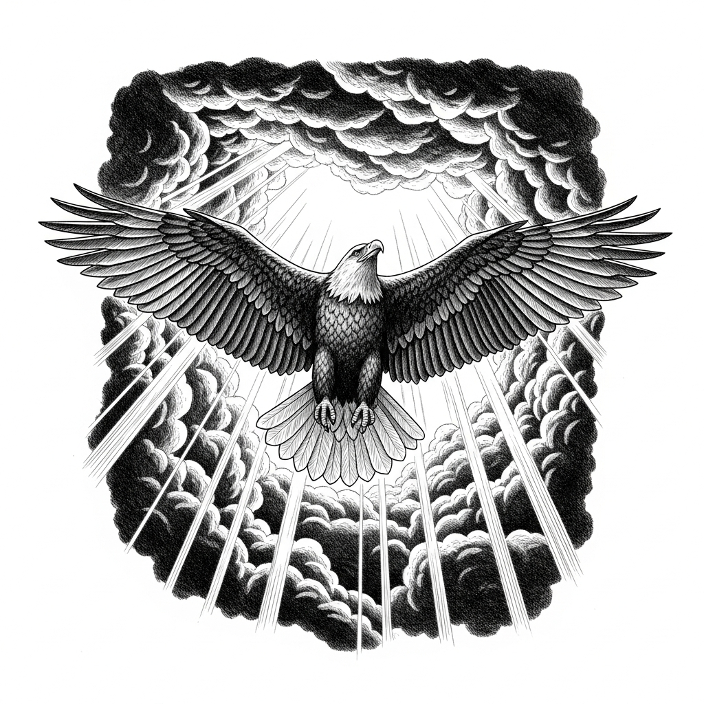 Eagle's Wings — AOP Crewneck