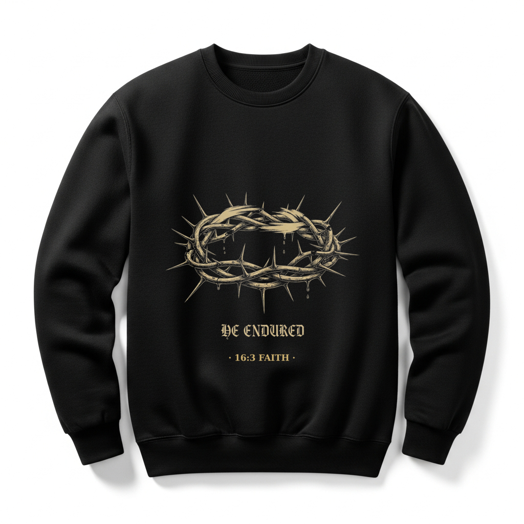 He Endured Crewneck
