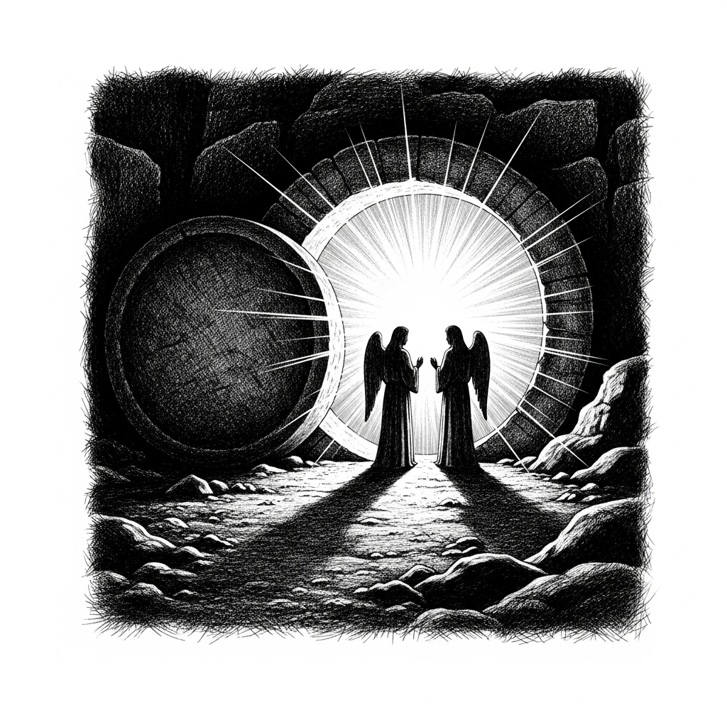 He Is Risen — AOP Women's Tee