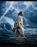 Jesus Walking on Water Sherpa Blanket