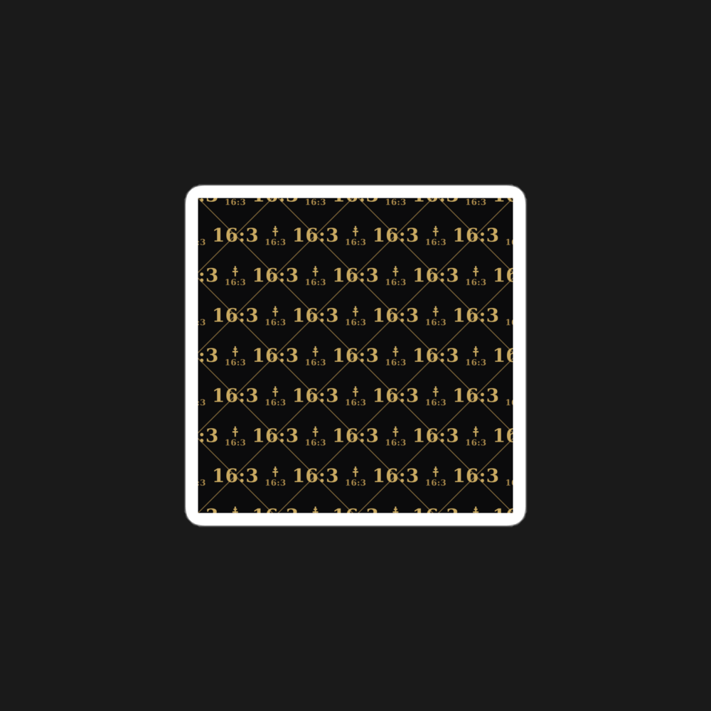 16:3 Monogram Sticker