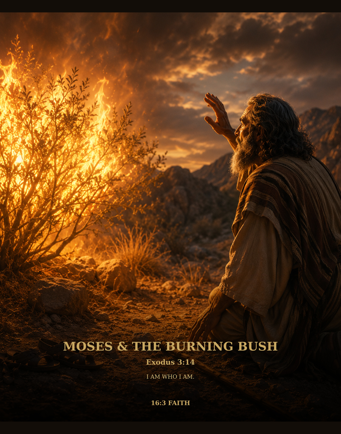 Moses & the Burning Bush Sherpa Blanket